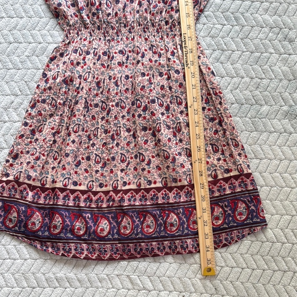 BELL Bunny & Babe Meadow Mini Navy Red Paisley Dress Size S - Picture 14 of 14